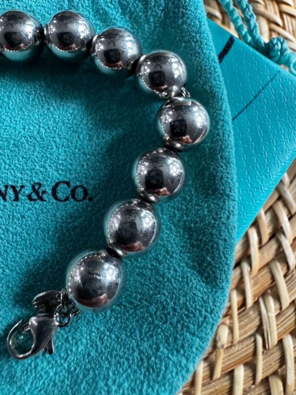 TIFFANY & CO CLASSIC 10MM BEADED BALL BRACELET - Picture 4 of 16